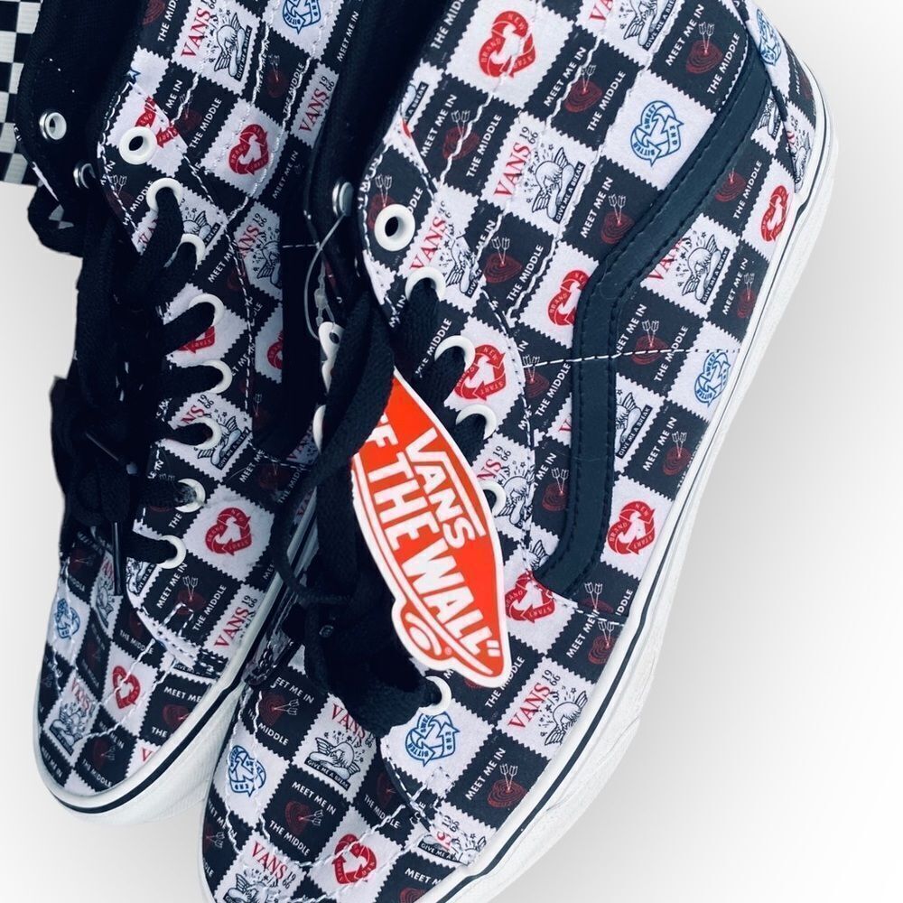 Vans SK8 Hi Tapered Love Letters Black/White Men's Classic Skate Shoes S… - Picture 8 of 11